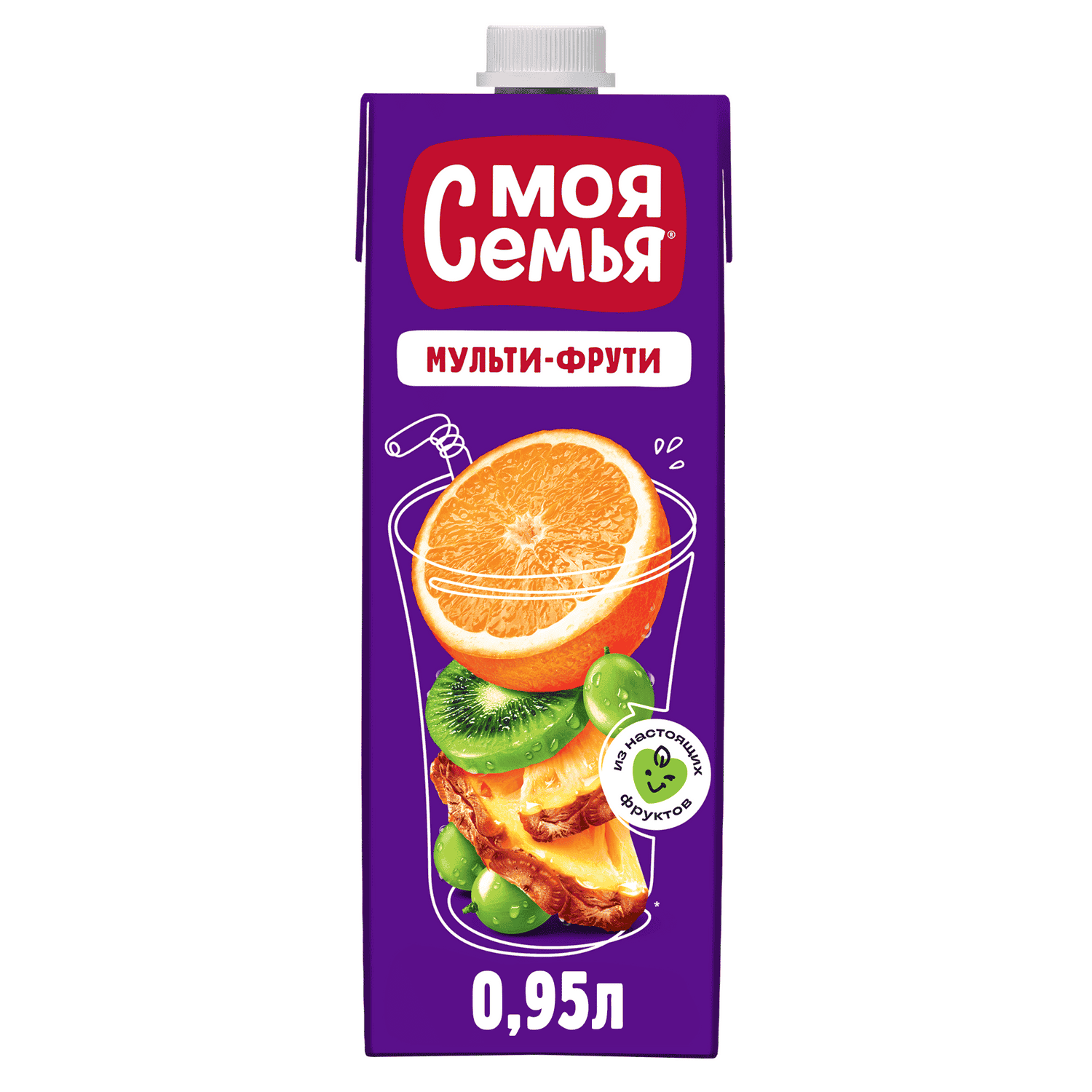 НАПИТОК МОЯ СЕМЬЯ МУЛЬТИ-ФРУТИ 0,95Л СОКОСОДЕРЖАЩИЙ МУЛЬТИФРУКТОВЫЙ Т/П