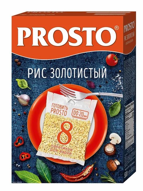 КРУПА ПРОСТО РИС ЗОЛОТИСТЫЙ 500Г 8*62,5Г ТВ