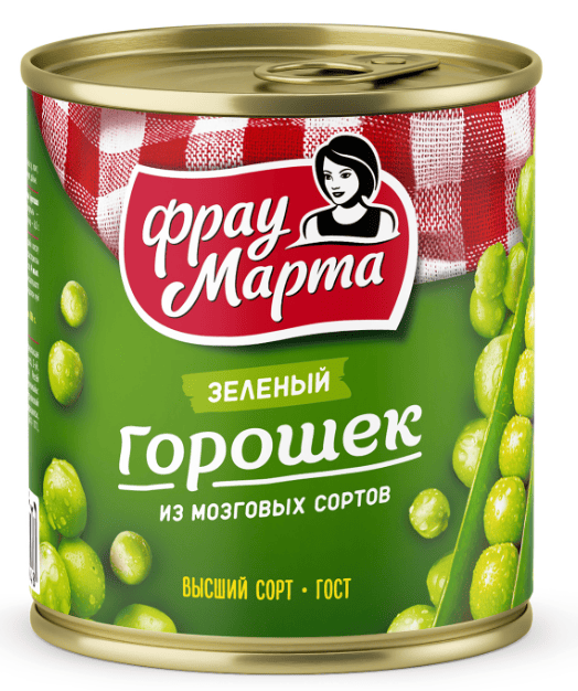 ГОРОШЕК ЗЕЛЕНЫЙ ФРАУ МАРТА 310Г ЖБ КЛЮЧ