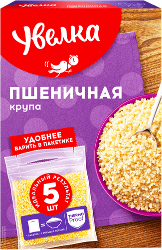 КРУПА УВЕЛКА 5ШТ*80Г ПШЕНИЧНАЯ ПАКЕТ