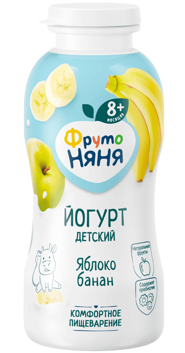 ЙОГУРТ ФРУТОНЯНЯ 200МЛ ПИТЬЕВОЙ ЯБЛОКО БАНАН 2,5%