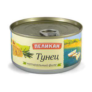 ТУНЕЦ ПЕЛИКАН СК 140Г ФИЛЕ НАТУРАЛЬНЫЙ КЛЮЧ