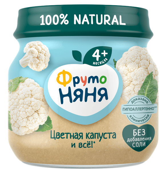 ПЮРЕ ФРУТОНЯНЯ 80Г ЦВЕТНАЯ КАПУСТА СТ