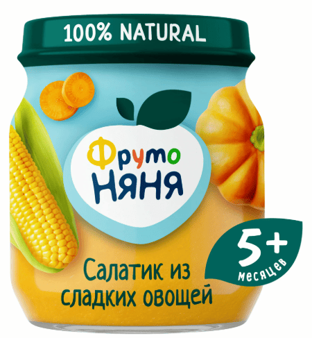 ПЮРЕ ФРУТОНЯНЯ 110Г ИЗ СЛАДКИХ ОВОЩЕЙ ТЫКВА МОРКОВЬ СТ