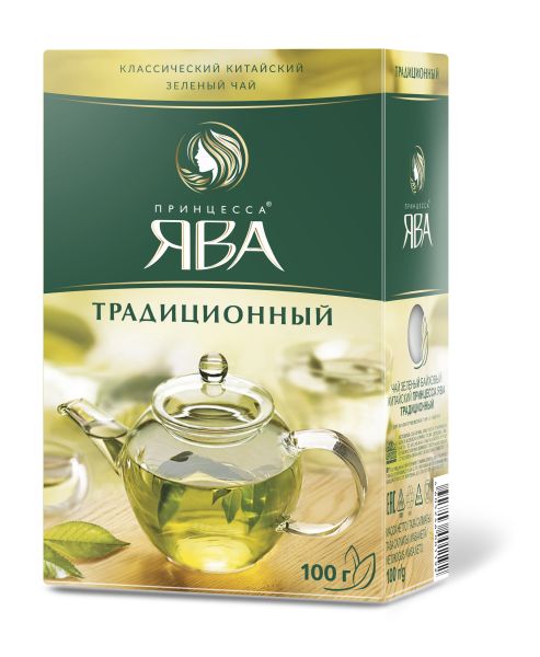 ЧАЙ ПРИНЦЕССА ЯВА 100Г ТРАДИЦИОННЫЙ ЗЕЛЕНЫЙ ЭКОНОМ