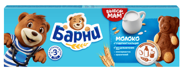 ПИРОЖНОЕ МЕДВЕЖОНОК БАРНИ 150Г С МОЛОЧНОЙ НАЧИНКОЙ