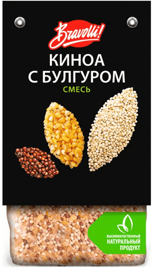 КРУПА ЯРМАРКА БРАВОЛЛИ СМЕСЬ КИНОА С БУЛГУРОМ 350Г