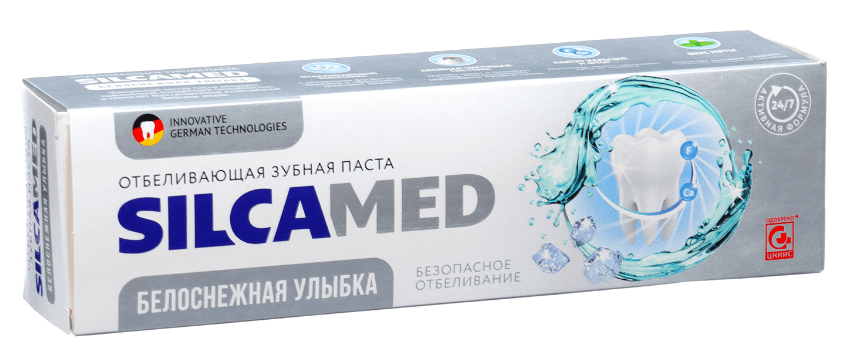 ПАСТА ЗУБНАЯ СИЛКАМЕД 110Г БЕЛОСНЕЖНАЯ УЛЫБКА