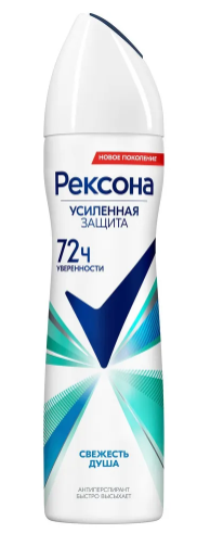 АНТИПЕРСПИРАНТ РЕКСОНА 150МЛ СВЕЖЕСТЬ ДУША АЭРОЗОЛЬ