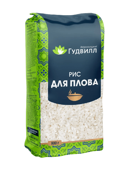 КРУПА ГУДВИЛЛ 800Г РИС КРУГЛОЗЕРНЫЙ ДЛЯ ПЛОВА