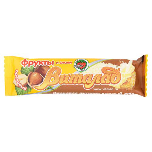 БАТОНЧИК ВИТАЛАД 40Г НА ФРУКТОЗЕ ОРЕХОВЫЙ