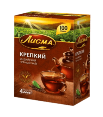 ЧАЙ ЛИСМА 100Г КРЕПКИЙ МЕЛКОЛИСТОВОЙ
