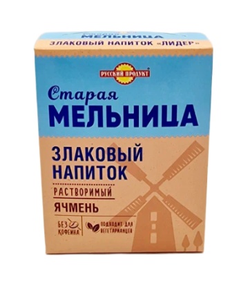 НАПИТОК ЗЛАКОВЫЙ СТАРАЯ МЕЛЬНИЦА ЛИДЕР ЯЧМЕННЫЙ БЕЗ КОФЕИНА 100Г