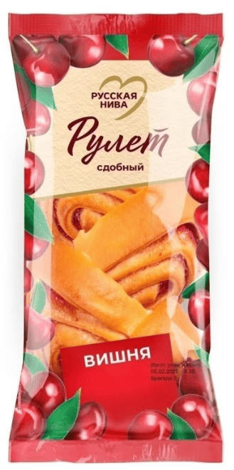РУЛЕТ СДОБНЫЙ РУССКАЯ НИВА 140Г ВИШНЯ