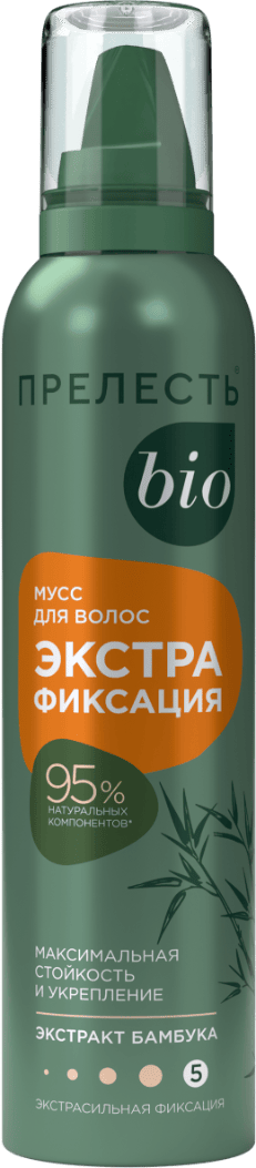 МУСС Д/ВОЛОС ПРЕЛЕСТЬ БИО 160МЛ С ЭКСТРАКТОМ БАМБУКА ЭКСТРАФИКСАЦИЯ