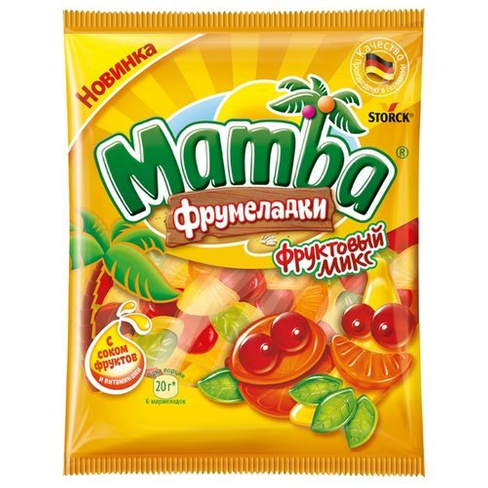МАРМЕЛАД ЖЕВ МАМБА ФРУМЕЛАДКИ 140Г ФРУКТОВЫЙ МИКС