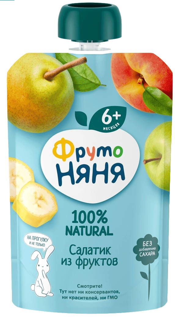 ПЮРЕ ФРУТОНЯНЯ 90Г САЛАТИК ИЗ ФРУКТОВ М/У