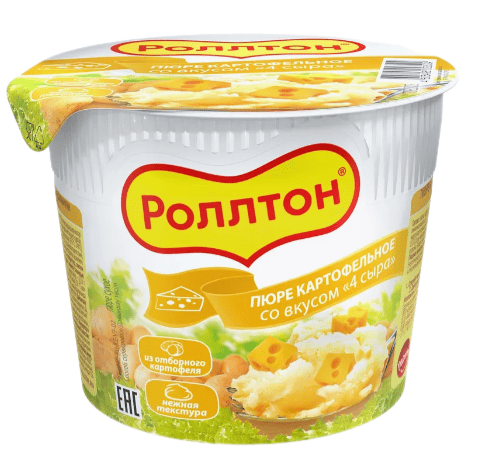 ПЮРЕ КАРТОФЕЛЬНОЕ РОЛТОН 40Г ЧЕТЫРЕ СЫРА СТ