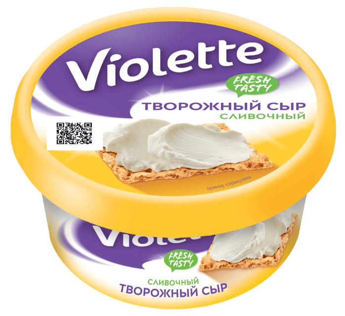 СЫР КАРАТ ВИОЛЕТТА 140Г ТВОРОЖНЫЙ СЛИВОЧНЫЙ ПЛАСТ СТАКАН