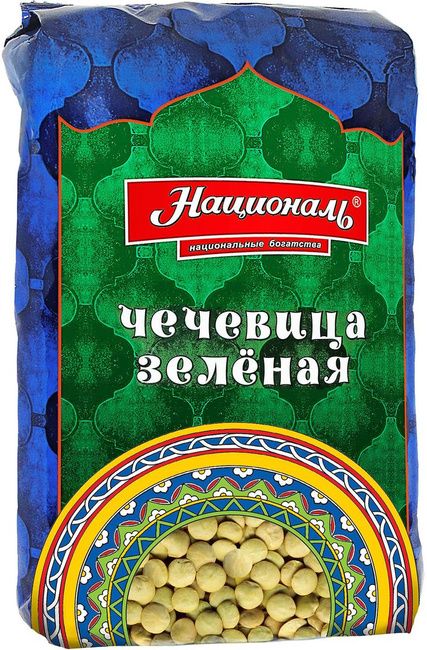 КРУПА НАЦИОНАЛЬ ЧЕЧЕВИЦА ЗЕЛЕНАЯ 450Г
