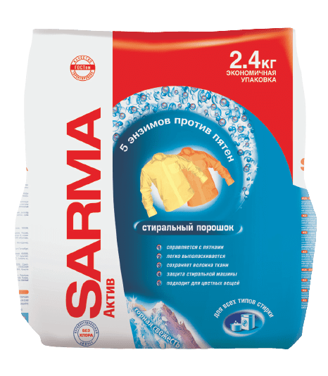 ПОРОШОК САРМА АКТИВ 2400Г УНИВЕРСАЛ ГОРНАЯ СВЕЖЕСТЬ