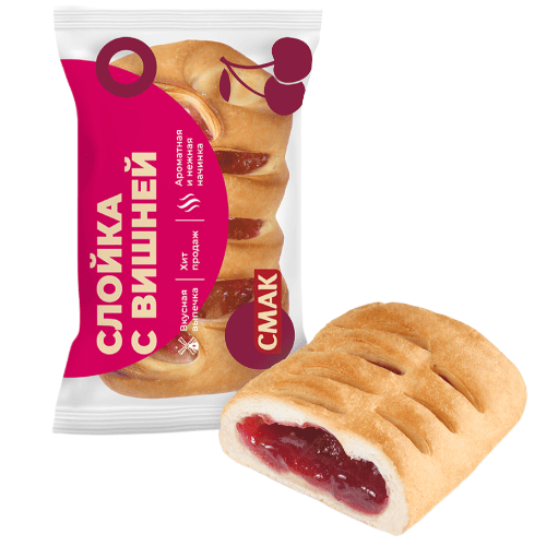 СЛОЙКА СМАК 90Г С ВИШНЕЙ