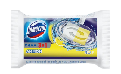 ДЕОБЛОК Д/УНИТАЗА ДОМЕСТОС 40Г СМЕННЫЙ ЛИМОН