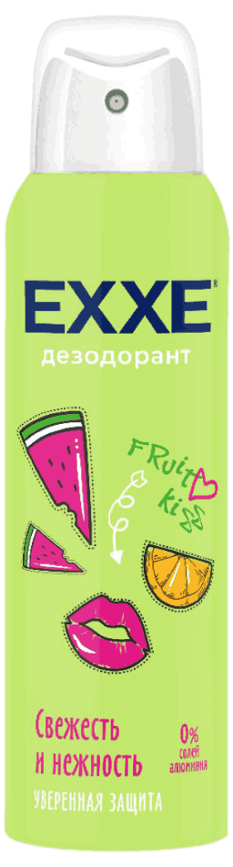 ДЕЗОДОРАНТ EXXE 150МЛ СВЕЖЕСТЬ И НЕЖНОСТЬ ФРУТ КИСС ЖЕН СПРЕЙ