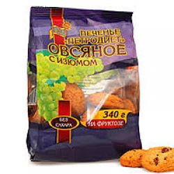 ПЕЧЕНЬЕ ПЕТРОДИЕТ 340Г ОВСЯНОЕ С ИЗЮМОМ НА ФРУКТОЗЕ
