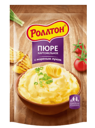 ПЮРЕ КАРТОФЕЛЬНОЕ РОЛТОН 240Г С ЖАРЕНЫМ ЛУКОМ ПАКЕТ