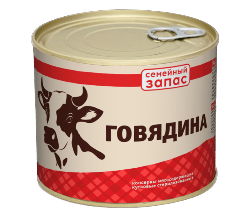 ГОВЯДИНА ТУШЕНАЯ СЕМЕЙНЫЙ ЗАПАС 525Г СТО ЖБ КЛЮЧ