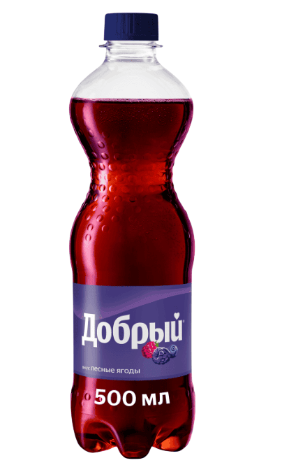 НАПИТОК БЕЗАЛКОГОЛЬНЫЙ ДОБРЫЙ ЛЕСНЫЕ ЯГОДЫ 0,5Л С/ГАЗИРОВАННЫЙ ПЭТ