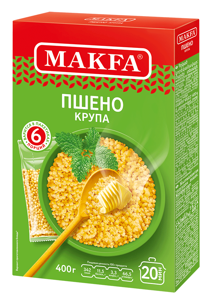 КРУПА ПШЕНО МАКФА 400Г ПОРЦИОННЫЙ ПАКЕТ