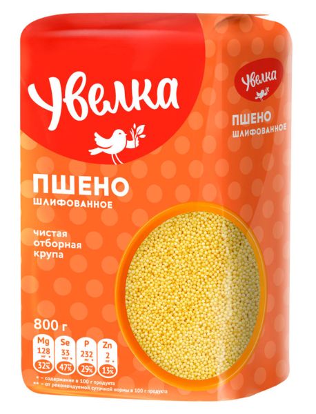 КРУПА УВЕЛКА 800Г ПШЕНО МЯГ/УП