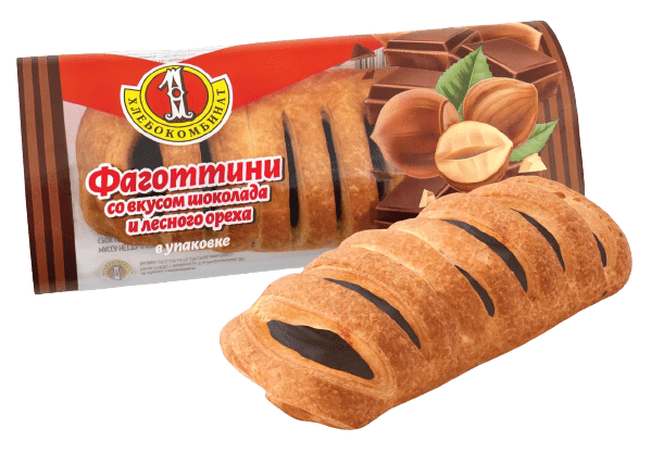 ФАГОТТИНИ ПЕРВЫЙ ХЛЕБ-Т 70Г СО ВКУСОМ ШОКОЛАДА И ЛЕСНОГО ОРЕХА