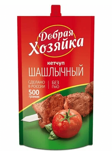 КЕТЧУП ДОБРАЯ ХОЗЯЙКА 500Г ШАШЛЫЧНЫЙ Д/ПАК