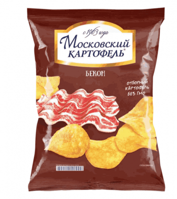 ЧИПСЫ МОСКОВСКИЙ КАРТОФЕЛЬ 120Г БЕКОН