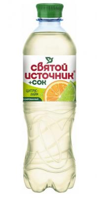 НАПИТОК Б/АЛК СВЯТОЙ ИСТОЧНИК ВОДА+СОК 0,5Л СО ВКУСОМ ЦИТРУСОВ ГАЗ