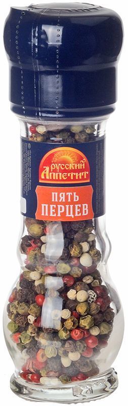 ПРИПРАВА РУССКИЙ АППЕТИТ 36Г ПЯТЬ ПЕРЦЕВ МЕЛЬНИЦА