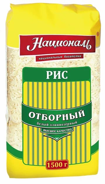 КРУПА НАЦИОНАЛЬ РИС ОТБОРНЫЙ 1500Г М/У