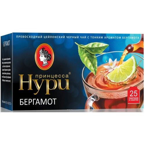 ЧАЙ ПРИНЦЕССА НУРИ ПАКЕТ 1,5Г*25 БЕРГАМОТ