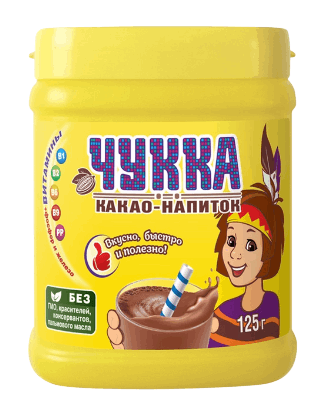 КАКАО-ПОРОШОК ЧУККА 125Г С ВИТАМИНАМИ И МИНЕРАЛЬНЫМИ ВЕЩЕСТВАМИ ПЛ/Б