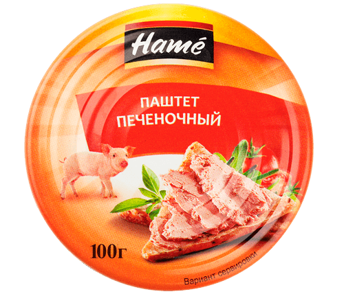 ПАШТЕТ ХАМЕ 100Г ПЕЧЕНОЧНЫЙ ЖБ КЛЮЧ