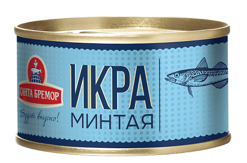 ИКРА МИНТАЯ 130Г ДЕЛИКАТЕСНАЯ ЛЮКС ЖБ
