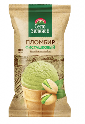 МОРОЖЕНОЕ СЕЛО ЗЕЛЕНОЕ 70Г ПЛОМБИР ФИСТАШКОВЫЙ В ВАФ СТАКАНЧИКЕ