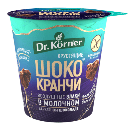 ПРОДУКТ ЗЕРНОВОЙ ДОКТОР КЕРНЕР ШОКОКРАНЧИ 40Г КУКУР-РИСОВ КАРАМ ХРУСТ В МОЛ ШОК