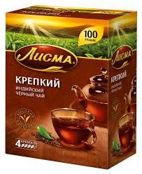 ЧАЙ ЛИСМА ПАКЕТ 2Г*100 КРЕПКИЙ ИНДИЙСКИЙ