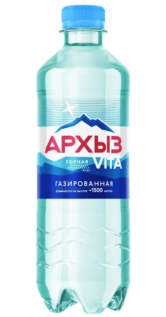 ВОДА МИНЕРАЛЬНАЯ АРХЫЗ ВИТА 0,5Л ГАЗИРОВАННАЯ ПЭТ