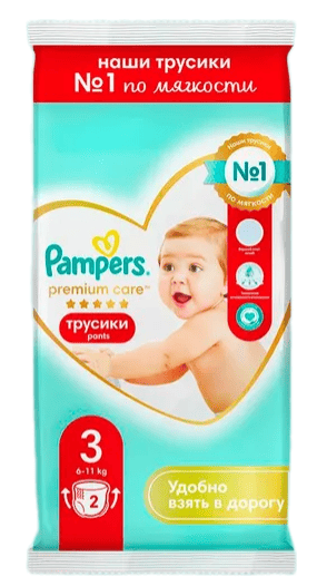 ПОДГУЗНИКИ-ТРУСИКИ ПАМПЕРС ПРЕМИУМ КЕА ПЕНТС МИДИ 2ШТ Д/МАЛЬЧ И ДЕВОЧ