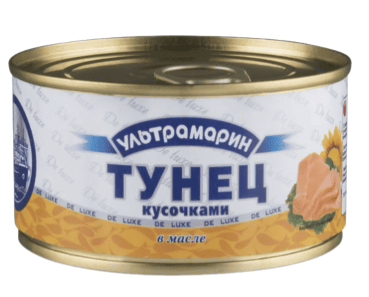 ТУНЕЦ УЛЬТРАМАРИН 185Г КУСОЧКАМИ В МАСЛЕ ЖБ